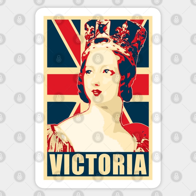 Queen Victoria Union Jack Propaganda Sticker by Nerd_art